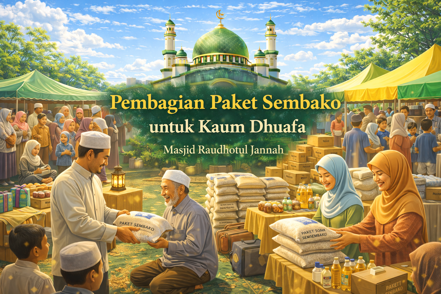 Pembagian Paket Sembako untuk Kaum Dhuafa di TCE dan Sekitarnya